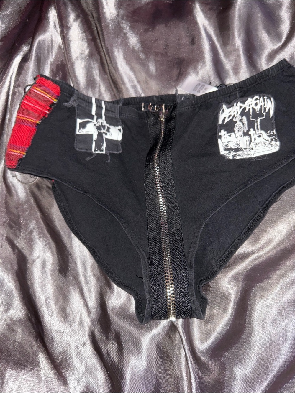 Current Mood dead again bikini bottom zipper